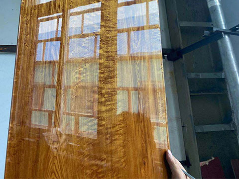 Solution for coating crystal film on furniture surfaces